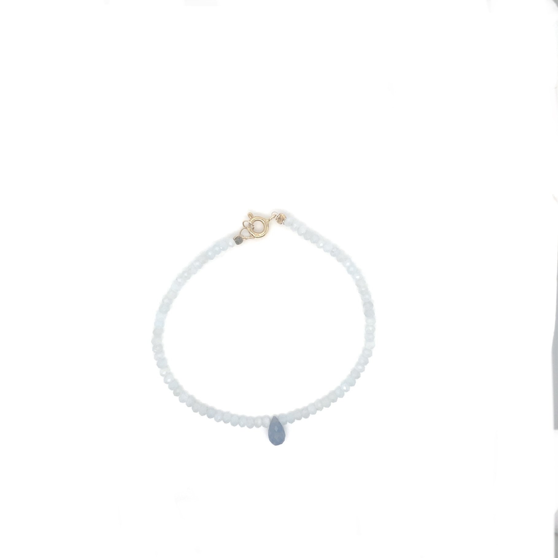 Bracciale acquamarina milky